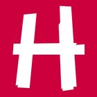 Unfall und Krankheit Weißes H-Symbol auf rotem Hintergrund