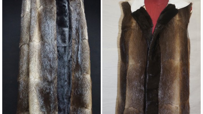 Kürschner Vergleich von Pelzmantel vor und nach Kürzung