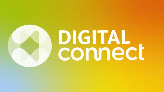 Home Digital Connect Logo mit Farbverlauf von grün zu orange